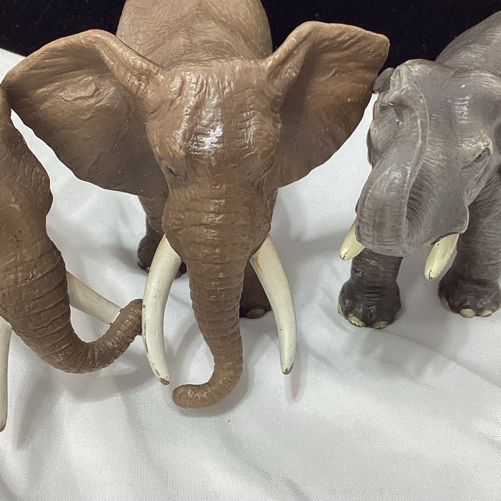 Schleich Elephant Lot of 3 Elephants Figures Toys Large 2004 - Picture 7 of 10